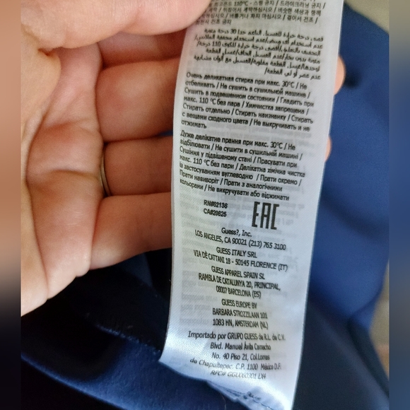 💥Host Pick💥Guess Size 27 " Waist S 8 UK Navy Pleated Front Skirt Side Zip - Picture 12 of 12